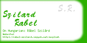 szilard rabel business card